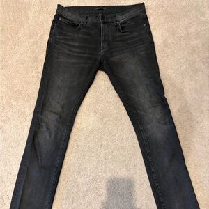 John Varvatos Wight Black Slim Straight Jeans